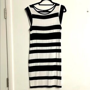 Apt. 9 Black & White Striped Dress